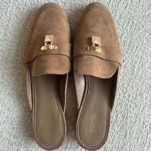 NEW Size 9.5▪️MICHAEL Michael Kors Mira Slide Gold Lock Mules